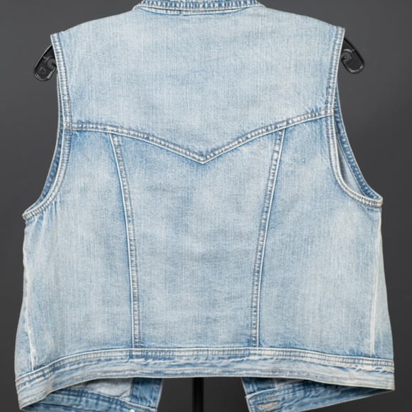 Forever 21 Denim Studded Jean Vest Small - Picture 2 of 4